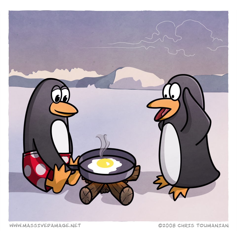 Penguins In The Mist